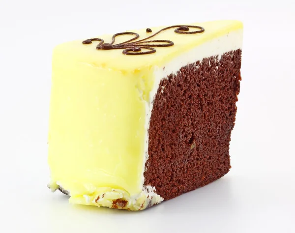 Schokoladenbrownie mit Vanille — Stockfoto