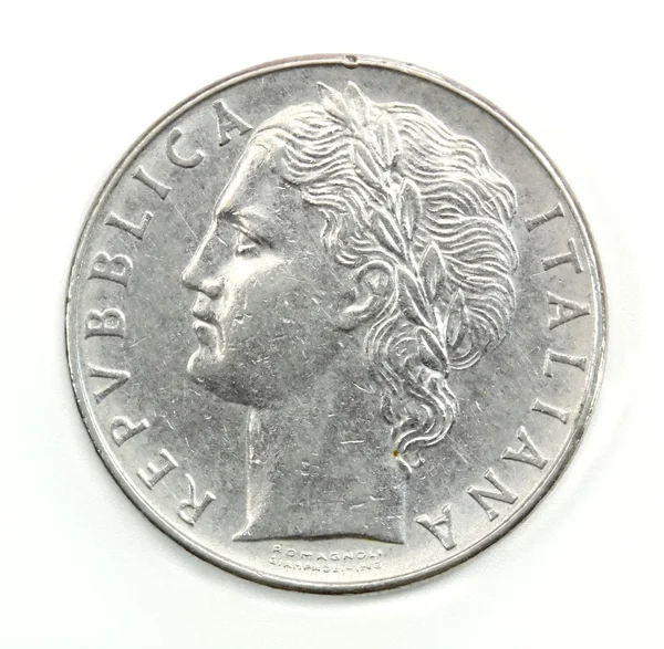 100 Lire Coin of Italy of 1975 — Stock Photo, Image