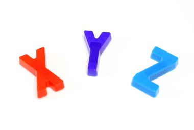 x y z renkli alfabesi