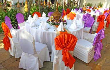 Events preparation for dinner, table appointment