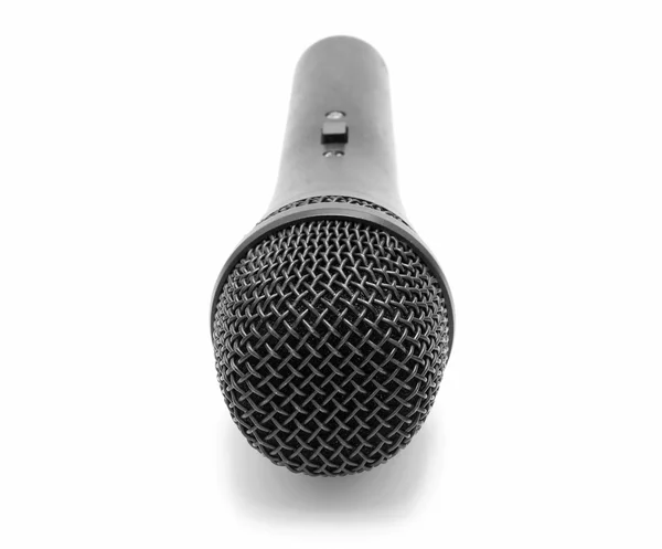 Microphone isolé sur fond blanc — Photo