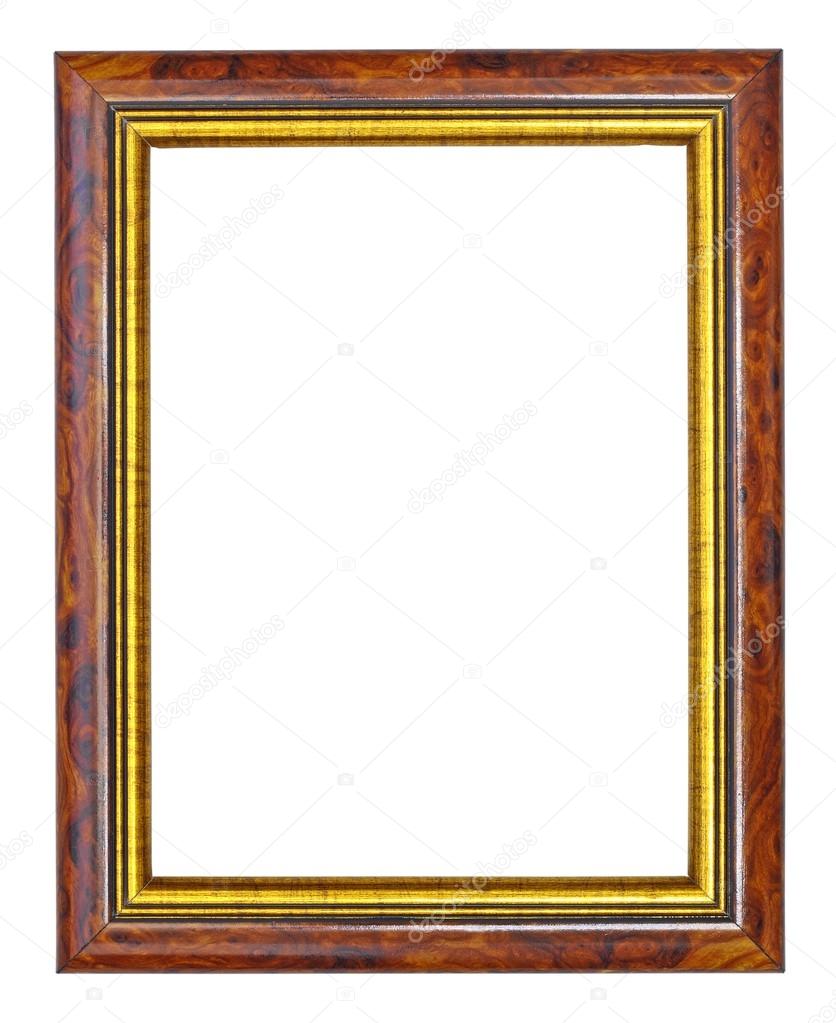 Makha wood frame with gold edges