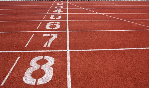 Starting lane of running track — Stock Photo, Image