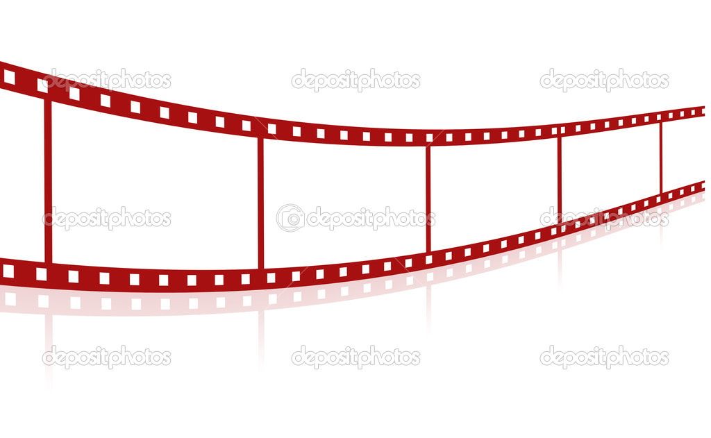 Blank red film strip