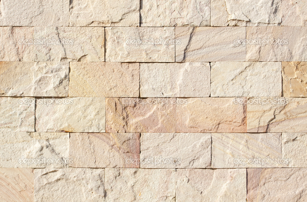 Sand stone brick wall for background  Stock Photo 
