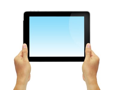 tablet bilgisayar ile el.