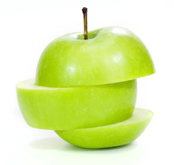 Green apple isolated on white — Stock Photo, Image