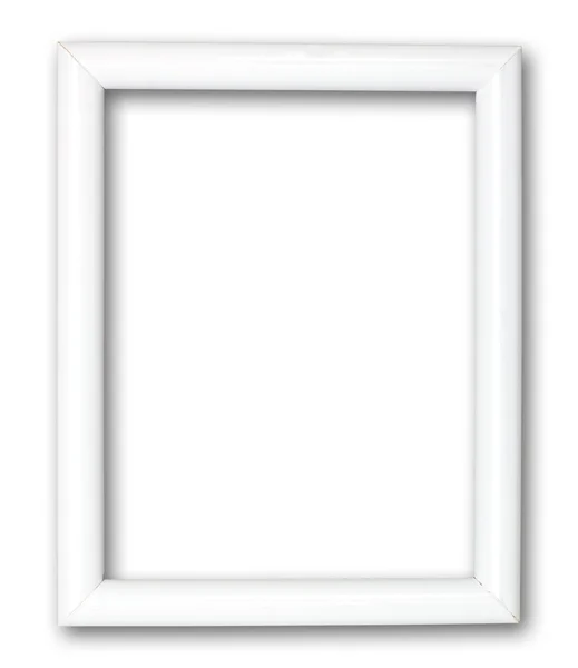 White frame isolated on white — Stock Photo, Image