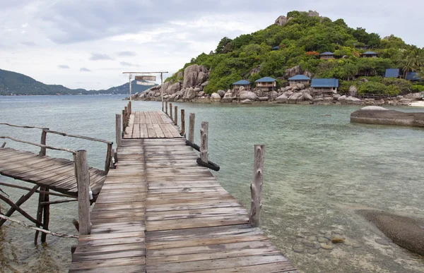 Nang yuan ξύλο γέφυρα νησί στη Νότια Ταϊλάνδη — Φωτογραφία Αρχείου