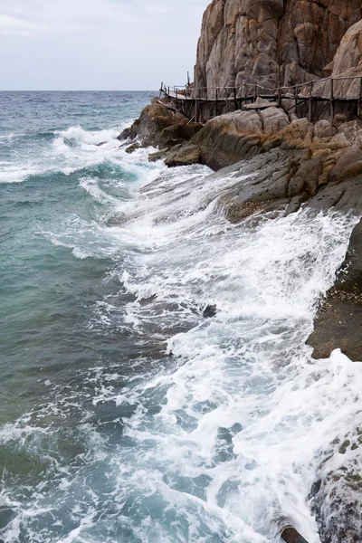 Nang yuan trä bro i södra thailand — Stockfoto