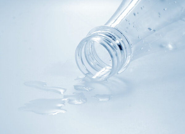 Bottle with drops of water