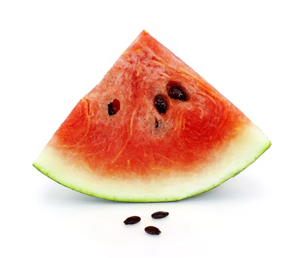 Fatia de melancia em um fundo branco — Fotografia de Stock