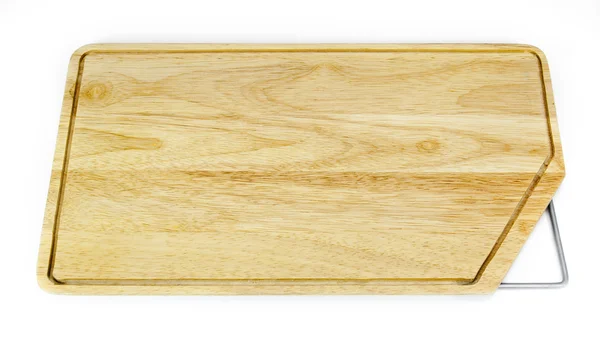 Wooden cutting board on white background — Stock Photo, Image