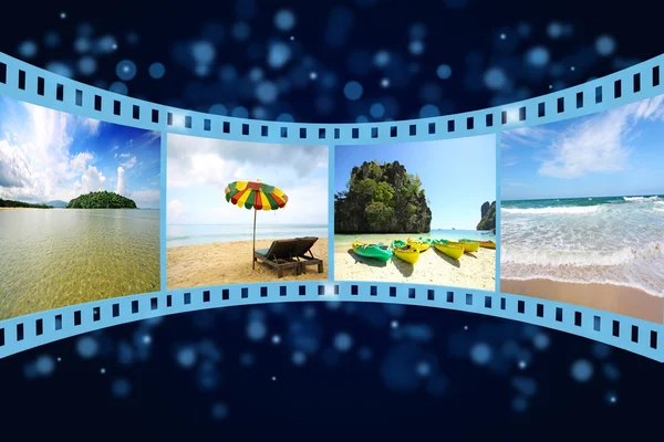 3D taśmy filmowej z ładne zdjęcia andaman sceny — Zdjęcie stockowe