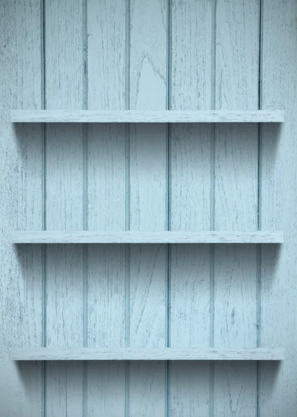 Vintage wood shelf — Stock Photo, Image