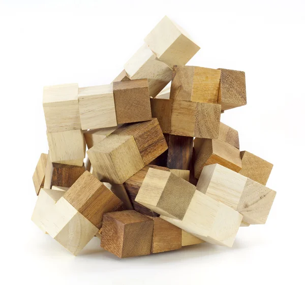 Jeu de bloc puzzle en bois — Photo