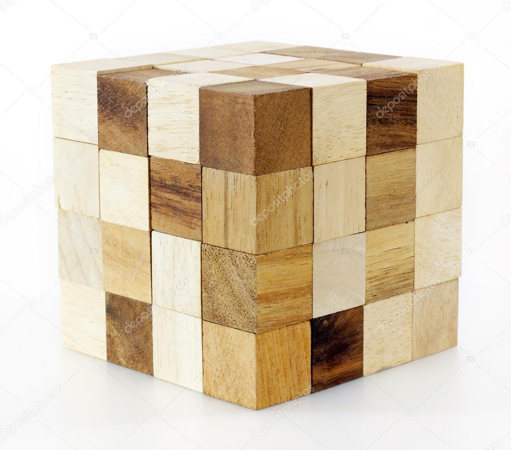 Wooden puzzle block game