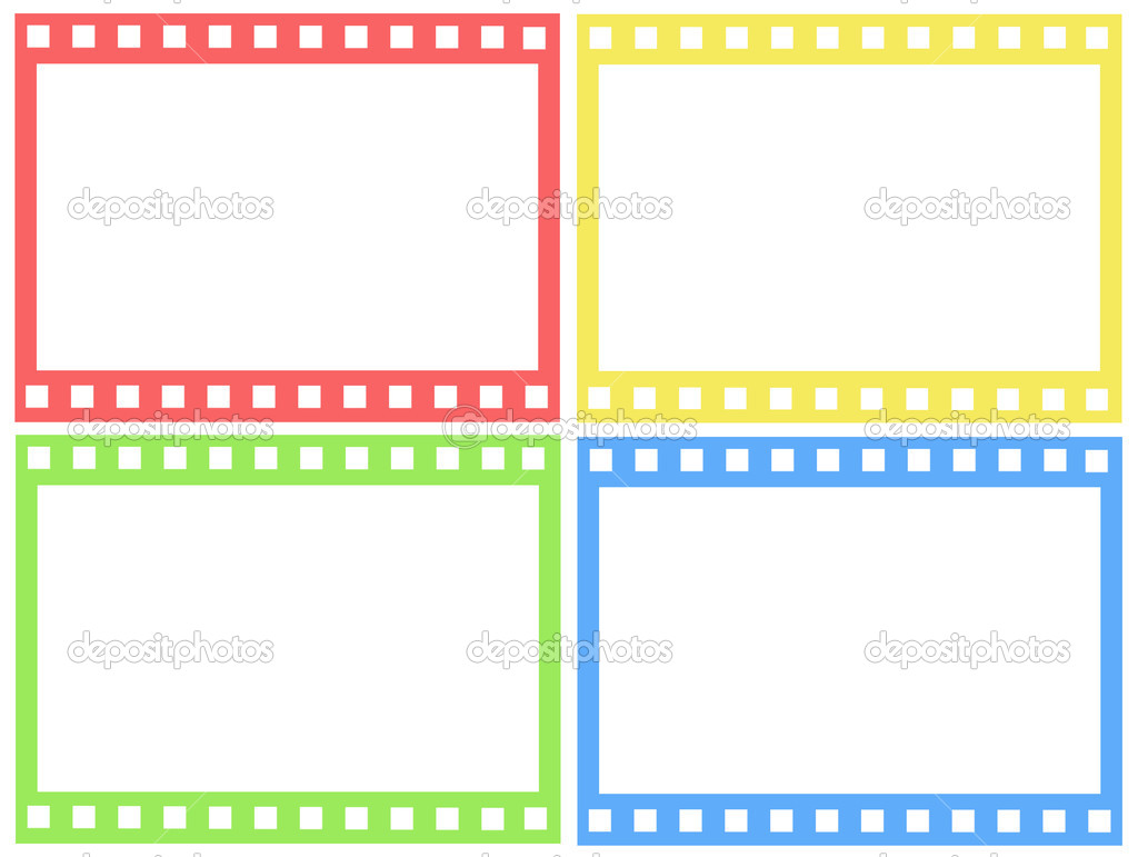 Set of color film strip