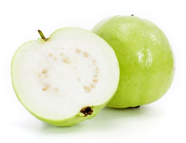 beyaz zemin üzerine guavas