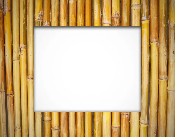 Bamboo frame with space for data — Stock Photo, Image