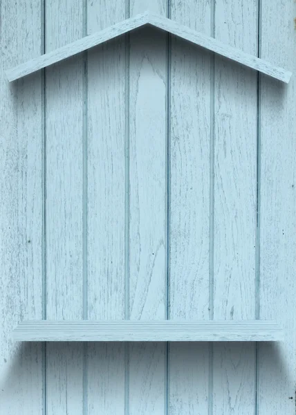 Vintage prateleira de madeira casa forma — Fotografia de Stock
