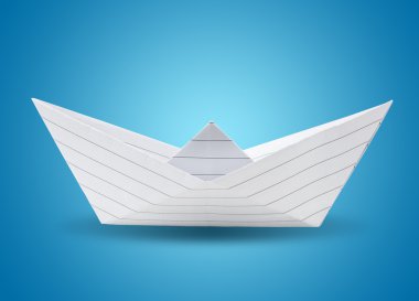 Origami kağıt gemi