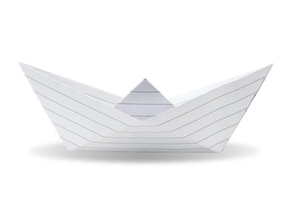 Origami paper ship isolated on white background. — Stock Photo, Image