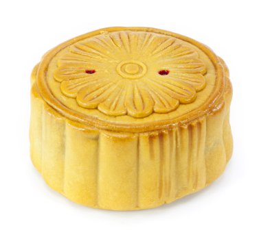 Beyaz arkaplanda ay pastası