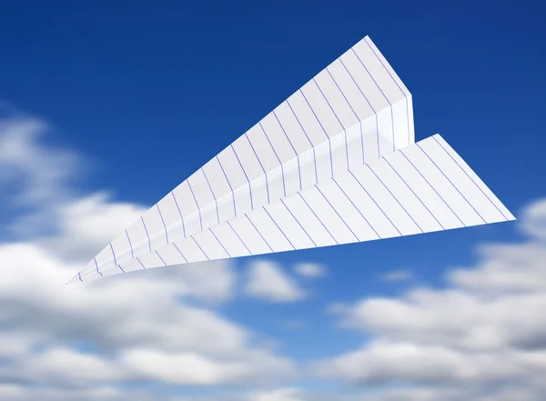 Origami-Flugzeuge am blauen Himmel — Stockfoto