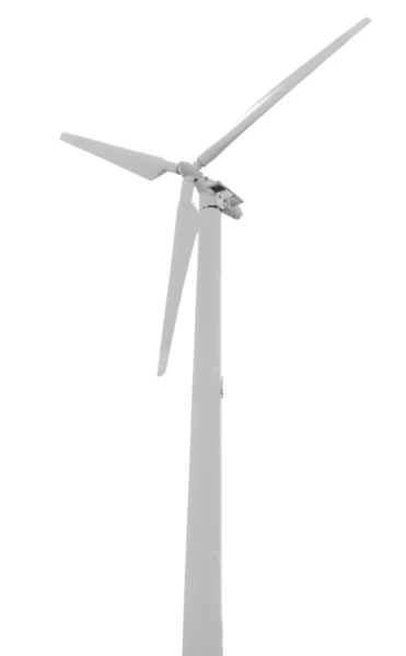 Turbine éolienne isolée sur blanc — Photo