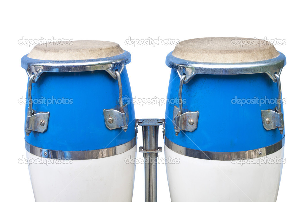 two congas isolated on white background