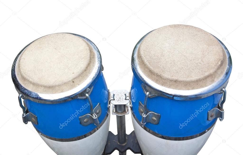 two congas isolated on white background