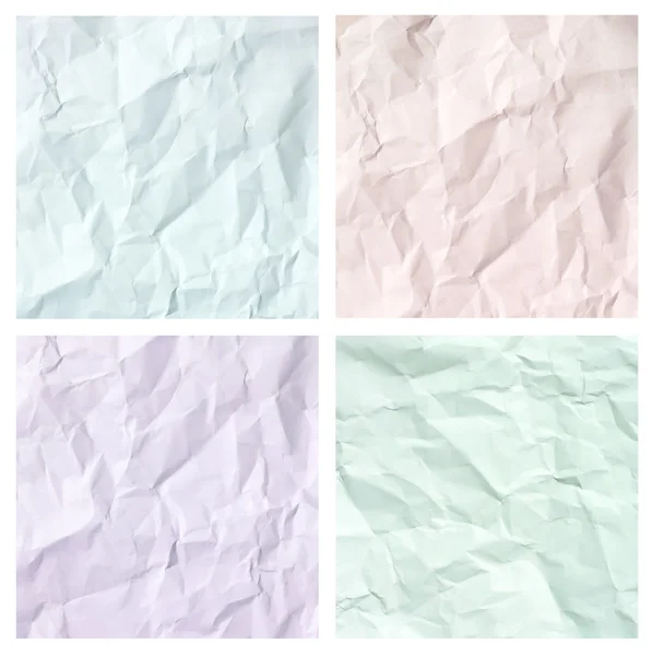 Skrynkligt papper textur set — Stockfoto