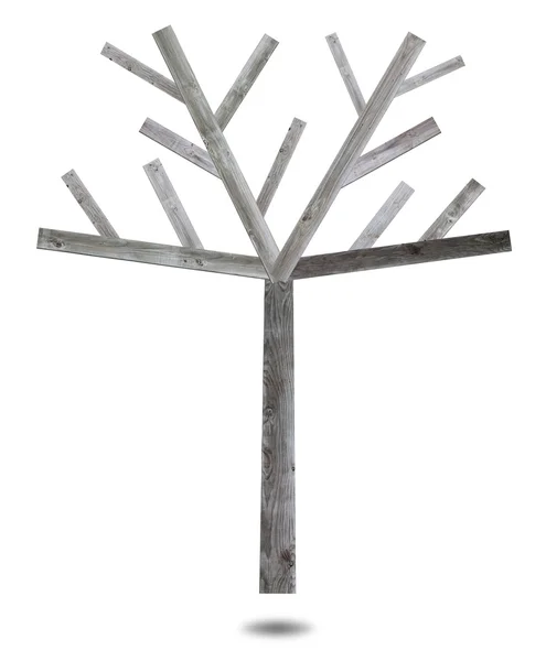 Houten boom gemaakt van splat voor object fill of foto — Stockfoto