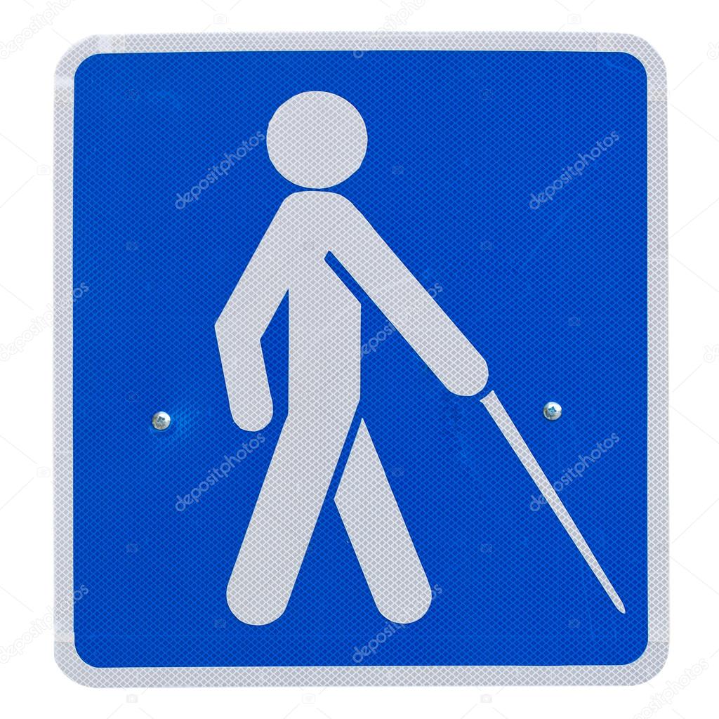 beware crossing sign blind