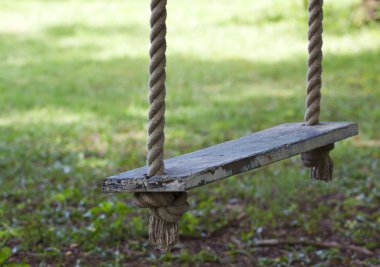 bahçede asılı salıncak