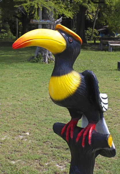 Hornbill sochařství — Stock fotografie