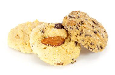 beyaz zemin üzerinde meyve kurabiye