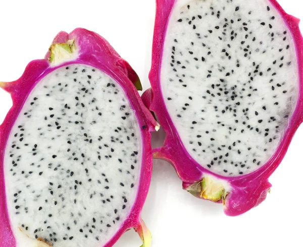 Φρούτων pitaya ή δράκος σε άσπρο φόντο — Φωτογραφία Αρχείου