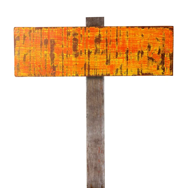 Vintage wood sign auf weißem Hintergrund — Stockfoto