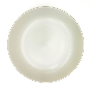 beyaz zemin üzerine krem Çin plaka