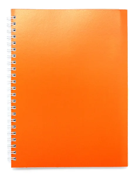 Oranje kleur begeleidende nota boek — Stockfoto