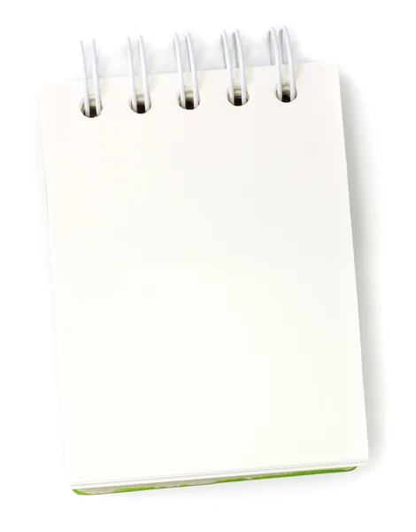 Boş bir yüz beyaz kağıt defter — Stok fotoğraf