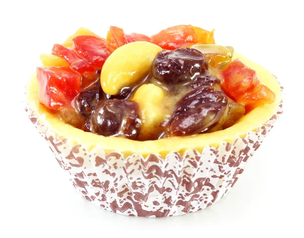 Färsk frukt paj tårta — Stockfoto