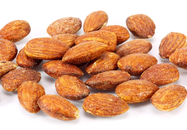 Almonds on white background — Stock Photo, Image