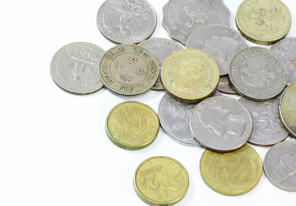 Old coins of different nationalities, from different periods — Stock Photo, Image