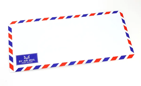 白い背景の上のエンベロープ航空郵便 — ストック写真