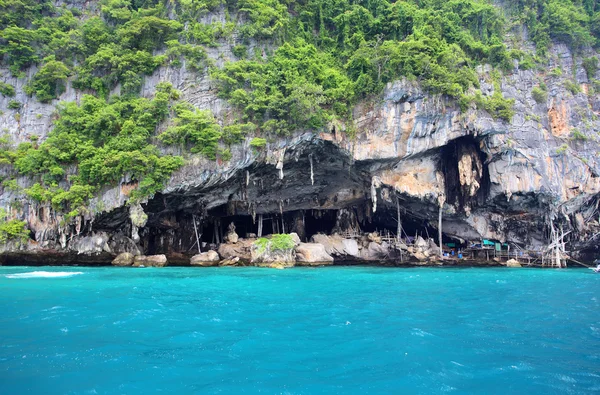 Viking cave - place of bird's nest collection Thailand — Stock Photo, Image