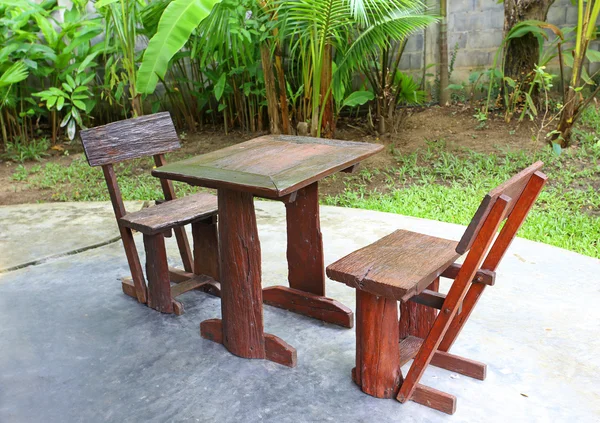 Outdoor chair in the garden — Stock Photo, Image