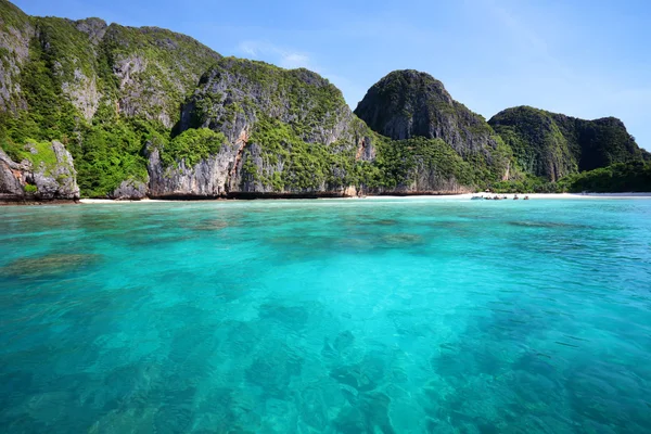 Maya bay, ostrov phi phi leh, Thajsko — Stock fotografie